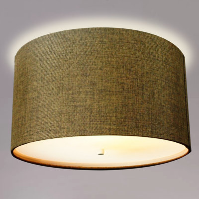 Plafonnier encastré 18" à tambour ombré Kimes
