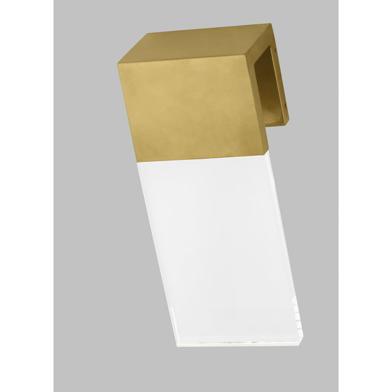 Kulma - Light LED Outdoor Wall Light, Natural Brass, 10.5" H x 4.5" W x 3" D