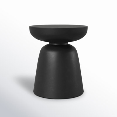 Nima Concrete Top End Table - Black