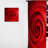 Red Perpetual Pulse Vortex I - Modern Velvet Curtain - Room Darkening - 1 Panel-107579652