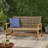 Outdoor Wood With Handmade Seat Natural + Grey And Back-871771451