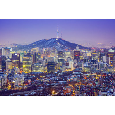Seoul, Skyline by SeanPavonePhoto - Wrapped Canvas Print