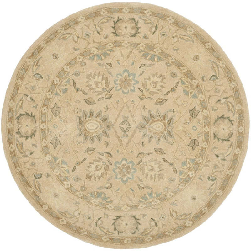 Tingley Hand Tufted Wool Pile Oriental Rug, Round 6'