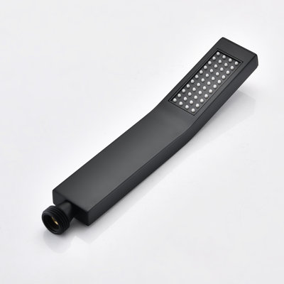 Système de douche de plafond noir mat - Douchette et tête de 10 po avec support