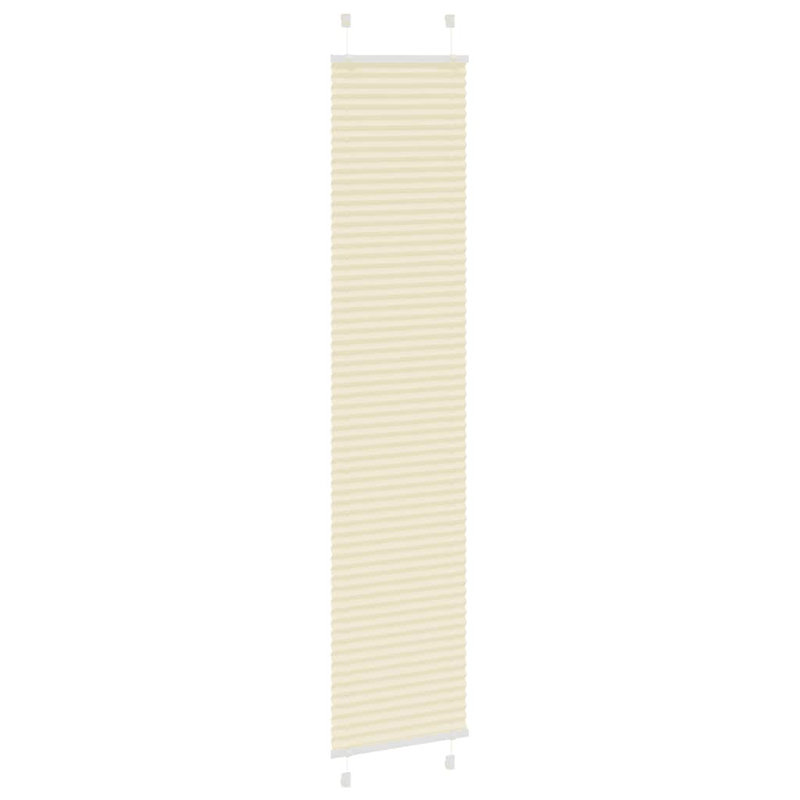Room Darkening Pleated Shade, Cream, 50cmW x 200cmL