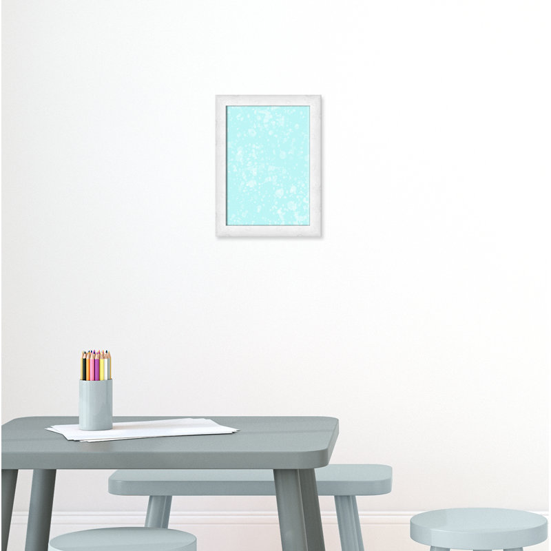 Impression sur papier de bulles fantaisistes, H 16 po x l 12 po x P 0,625 po, Encadré plat à grain de bois blanc