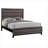 Rustic Style Solid Wood Panel Queen Bed Frame, Box Spring Required, Cool Gray Oak Finish for Bedroom