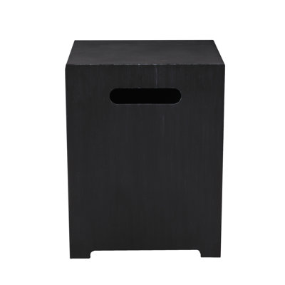 Multi - Functional Iron Tank Holder Side Table Powder Coated No Assembly 15.37 W X D 19.66 H Dark Gray Outdoor Organization Used As Frame Clean And Organized