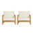 Coussin beige / structure en teck sélectionné