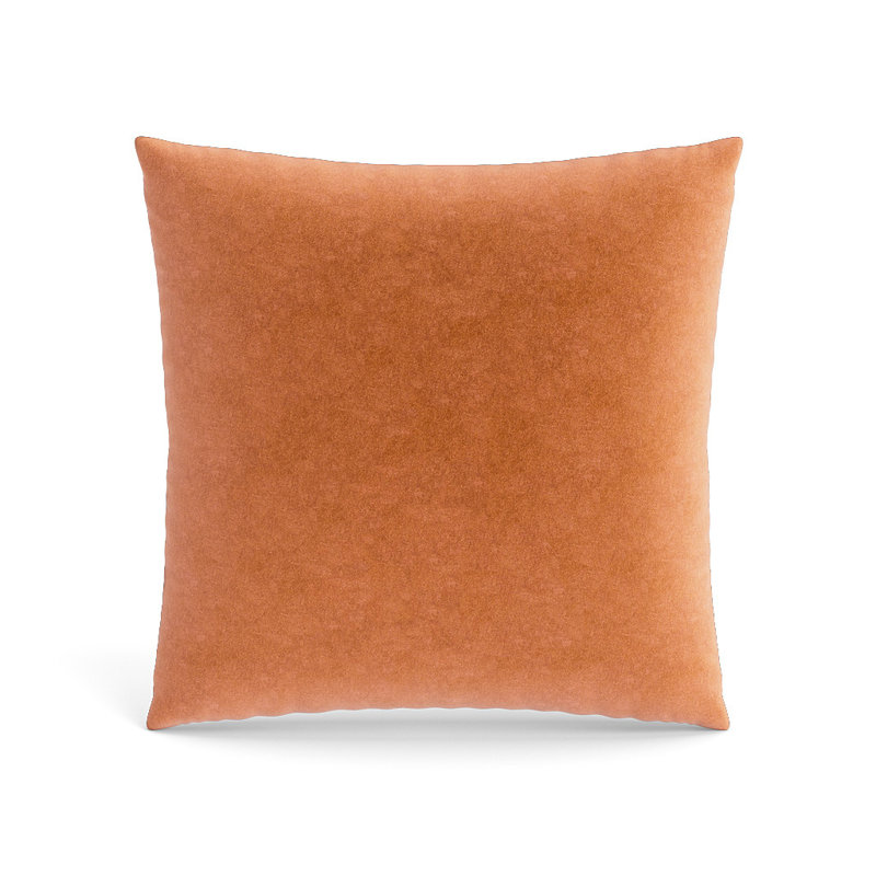 Coussin décoratif en velours Fresco, Terracotta
