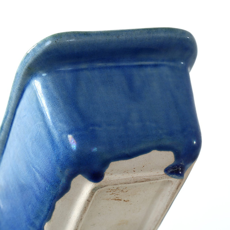 Env. Bol rectangulaire décoratif vert-bleu de 8 pouces de long