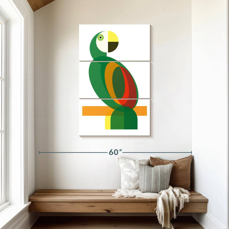 Perroquet géométrique Ashelle, H 45 po x l 28 po