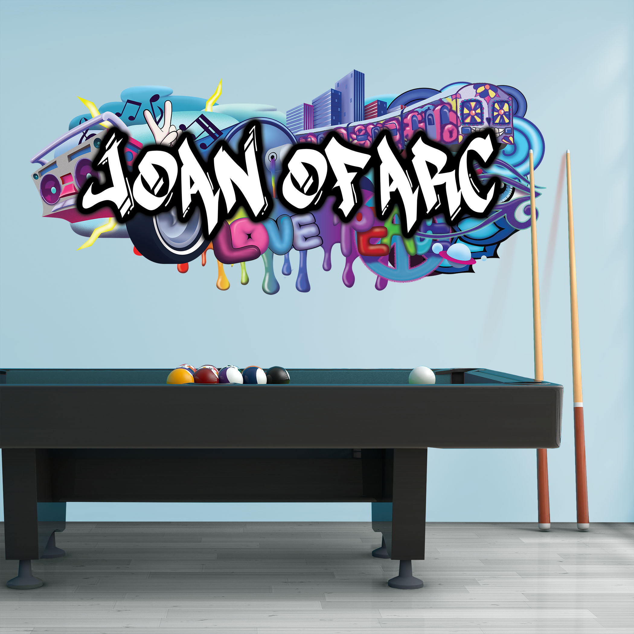 MySticky Graffiti Non-Wall Damaging Wall Decal | Wayfair