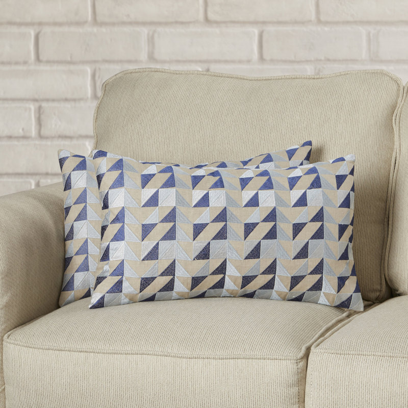 Apamea Embroidered Linen Throw Pillow