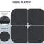 Support de parasol robuste à 4 porte-parapluies, capacité de 158 lb, noir, plastique, protégé, bec de remplissage facile, poignée de transport portable