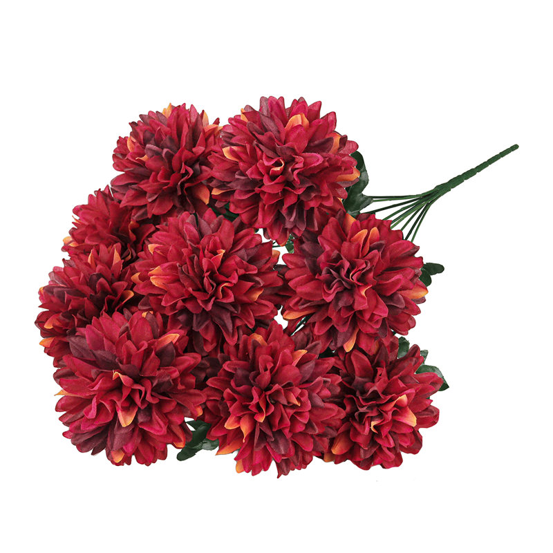 Bouquet de fleurs artificielles, Rouge bourgogne