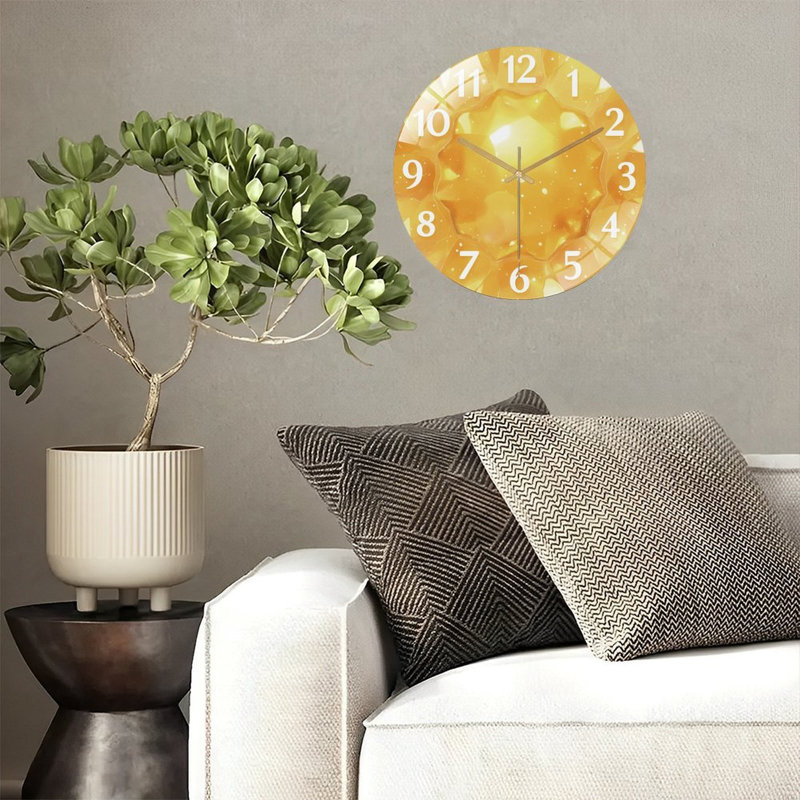 Horloge murale facettée 12 po