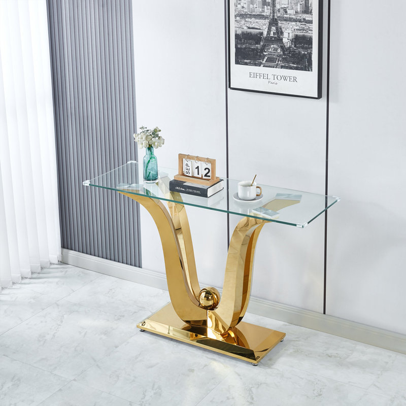 Burdell St033 Console Table, Gold 