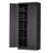 71"H Metal Garage Storage Cabinet, Black Tool Steel Locking Cabinet With Doors And 4 Shelves, Tall Cabinets For Garage Storage Systems Lockable File Cabinet For Home Office, Classroom/Pantry-1403012748