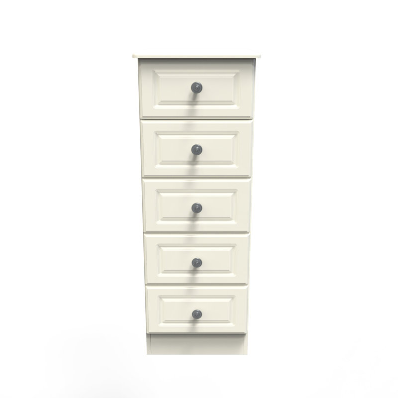 Adala 40cm W Manufactured Wood Bedside Table, Cream Ash