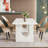71'' Modern White Rectangular Dining Table for 6-8-412240928