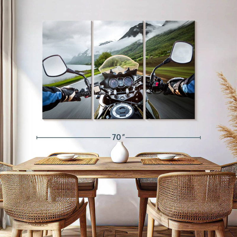 Motorcycle Ride View, 42" H x 65" W