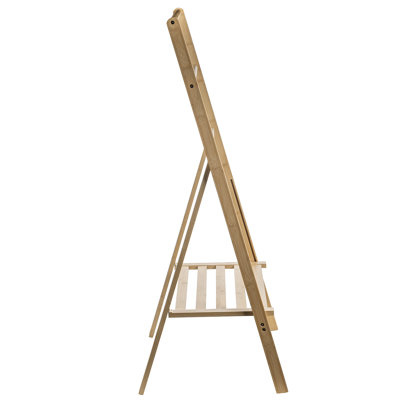 Porte-couverture pliable en bambou beige