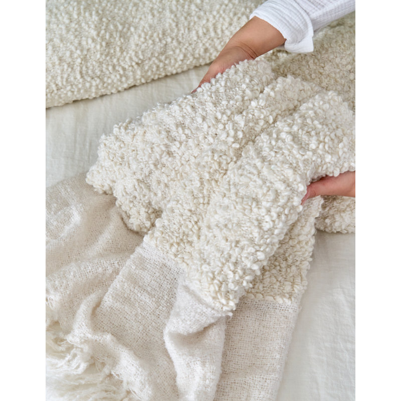 Murphy Throw Blanket, Ivory