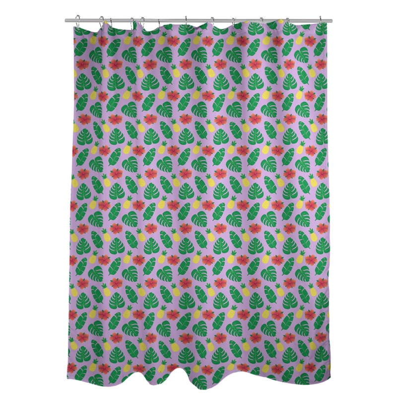 Rideau de douche tropical simple elizabeth katelyn, Mauve