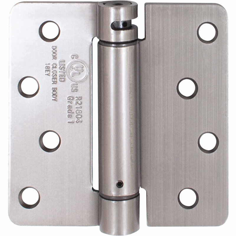 Charnière de porte simple à ressort H 5 po x l 2,6 po, Nickel antique