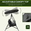 3 balancelles d'extérieur avec auvent inclinable et coussin confortable, coussin de patio noir supplémentaire