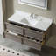 Armoire murale de salle de bain flottante de style médiéval avec évier 48 po
