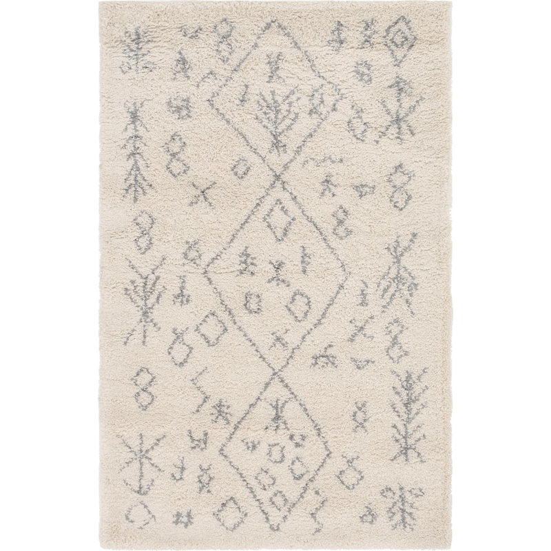 Paquette Geometric Shag Area Rug, Rectangle 152 x 244cm