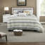Modern Watercolor King Quilt Set, Cotton Bedding With Decorative Pillows