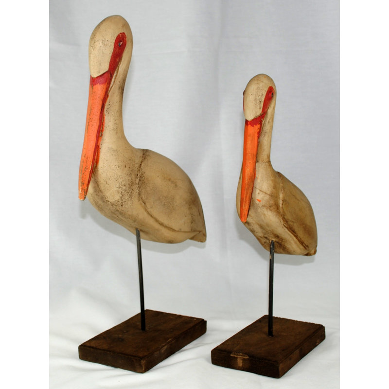 Ensemble de 2 sculptures pélican Hannover