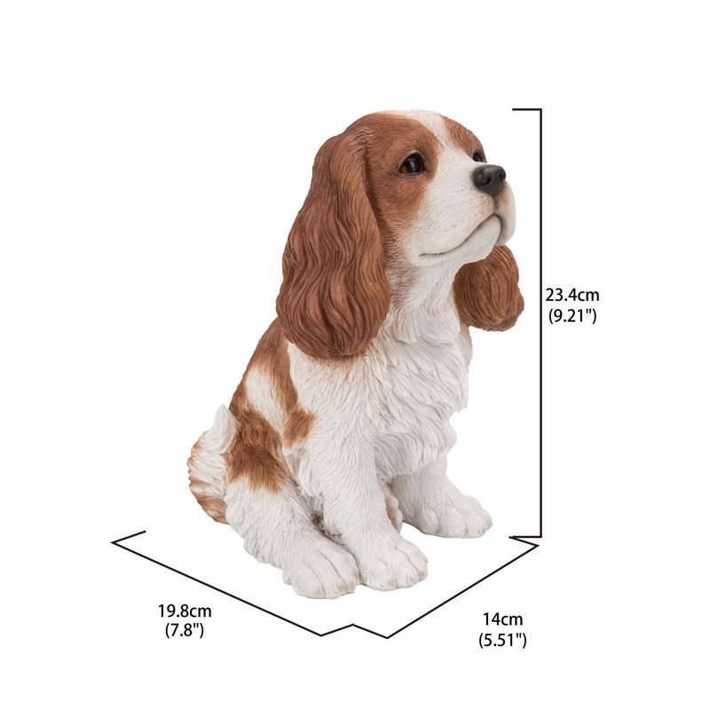 King Charles Spaniel Sitting Statue
