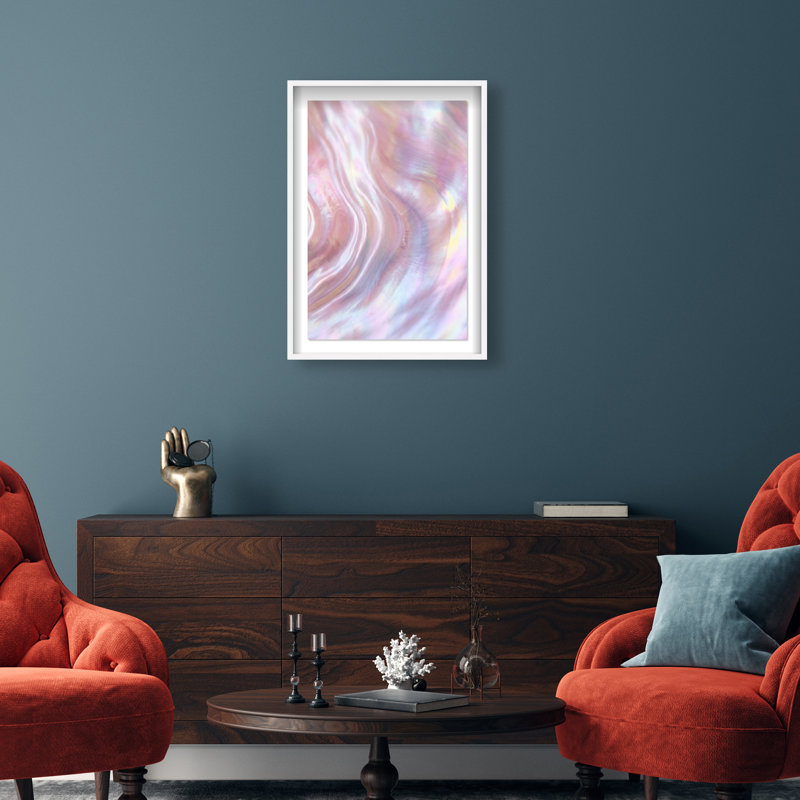 Iridescent Wave Print by Oliver Gal, 46.5"H x 31.5"W, White Shadowbox