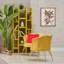 "Earthtone Boho Plant", art mural sur toile flottante noire par Nataly White-740181561-740181556