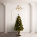 4 ft. Atlanta Spruce Entrance Tree with Clear Lights