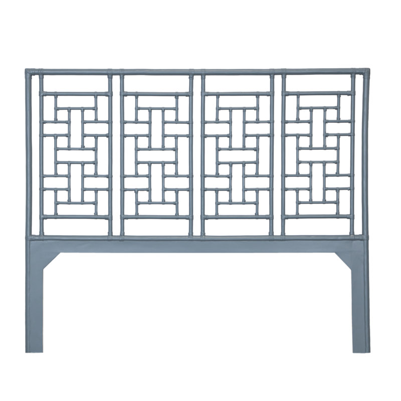 Ohana Rattan Open-Frame Headboard, King, Regatta Blue