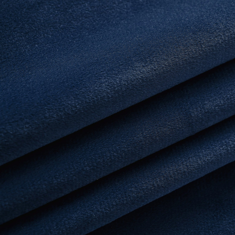 Velvet Room Darkening Curtain Panel Pair, Navy, 117cm Width x 183cm Drop