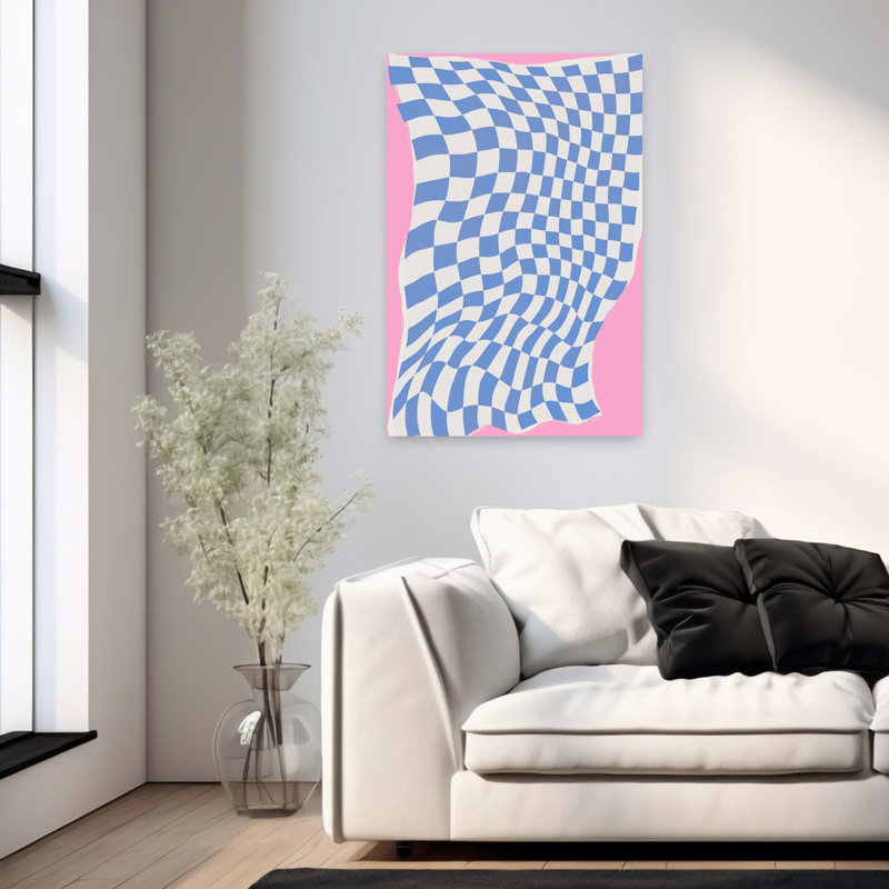 Art contemporain abstrait géométrique contemporain, H 36 po x l 24 po