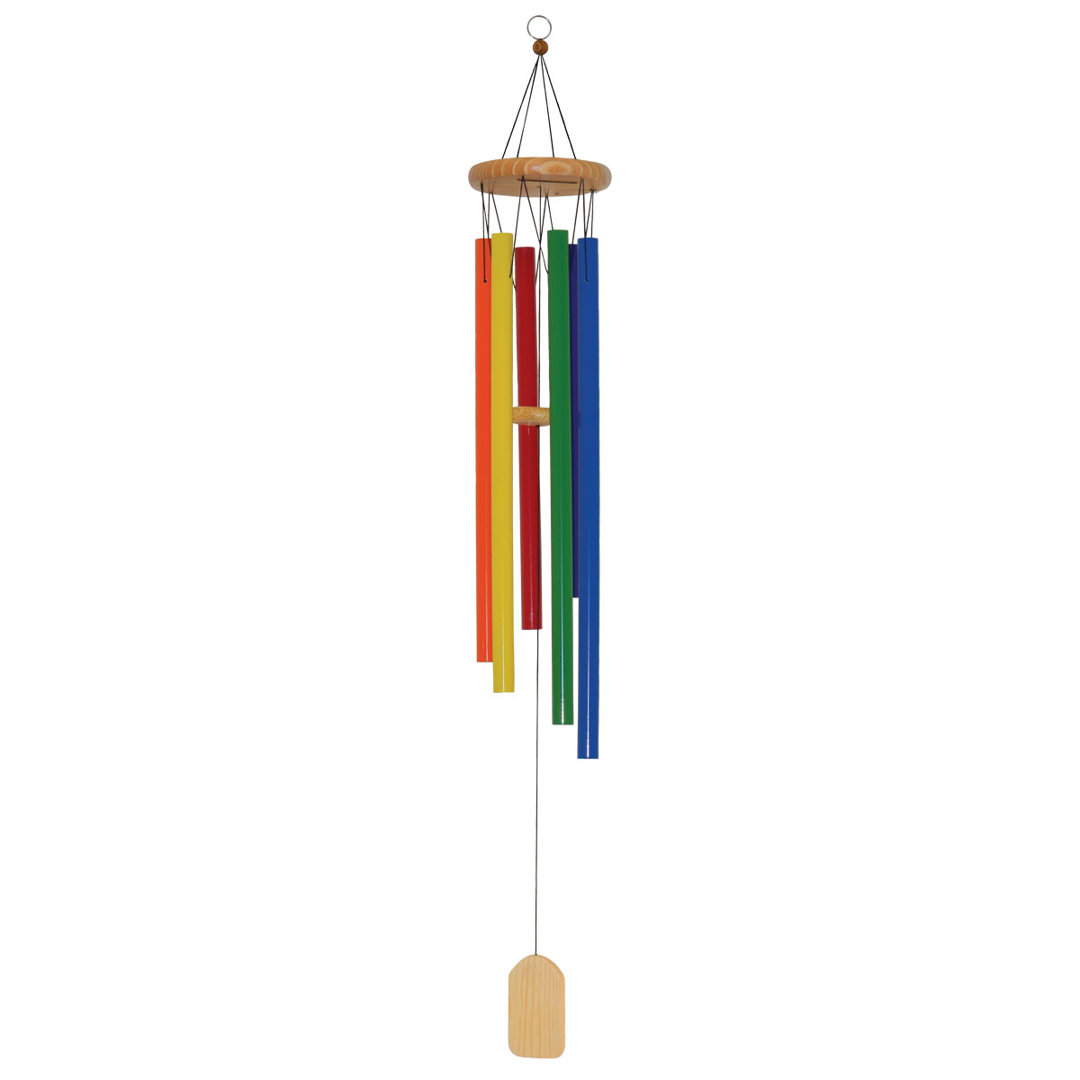 Rainbow Wind Chime In The Breeze 