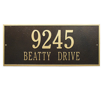 Hartford 2-Line Wall Address Plaque