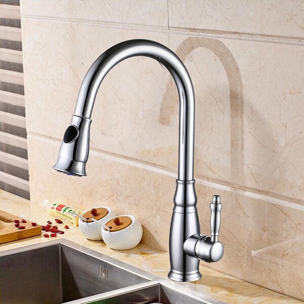 Vanity Art Pull Down Single Handle Kitchen Faucet | Wayfair