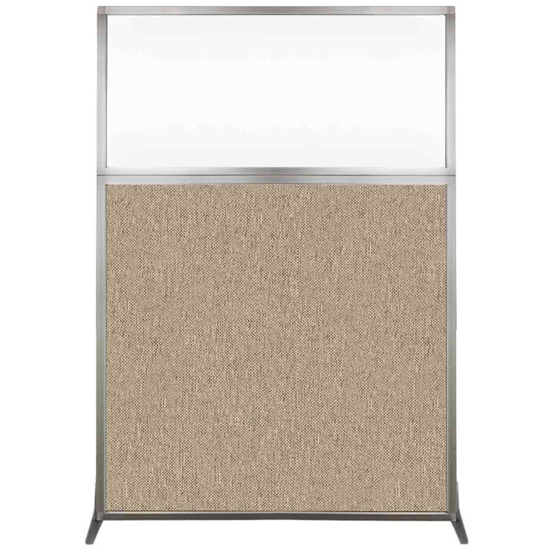 Cloison portative transparente 6 ", H 72 po x l 48 po x P 15 po, Bleu poudre