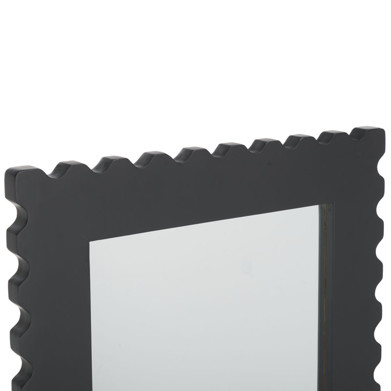 Shuri Rectangle Wall Mirror, Black
