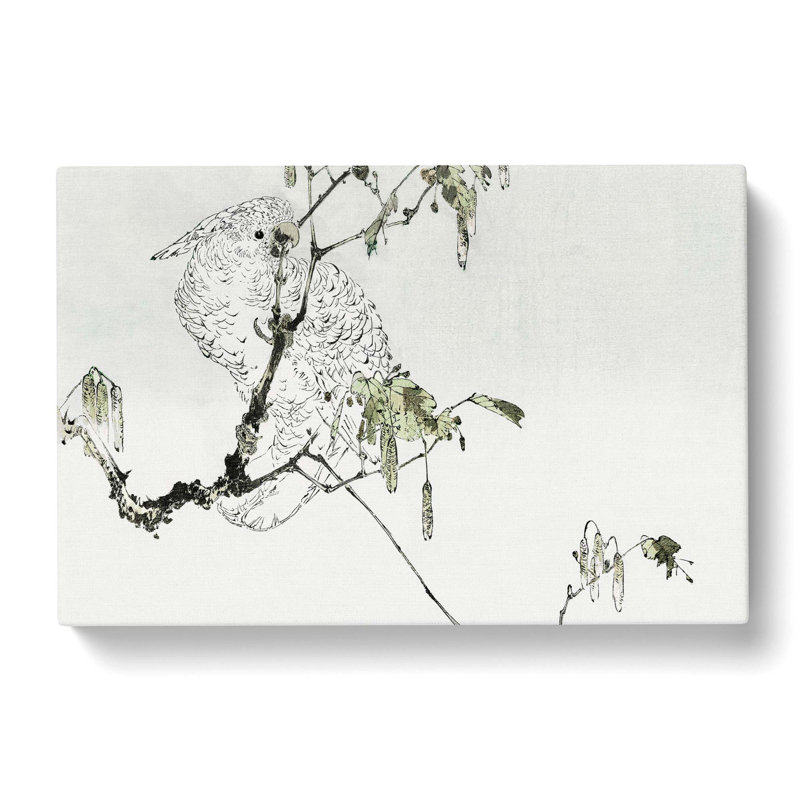 White Cockatoo by Watanabe Seitei - Wrapped Canvas Painting, 60cm H x 91cm W x 3cm D