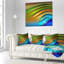 Ondulations de l'eau colorées fractales - coussin imprimé abstrait-29604319-29604323