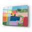 «Petite ville sur une colline n ° 3» par Jan Weiss, art mural en verre acrylique-1103574114